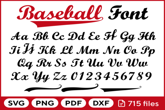 Baseball Font Svg Png Pdf Dxf: A Crafting Essential