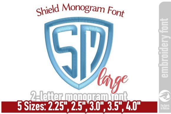 Bold Personalization: The Shield Monogram Embroidery Font
