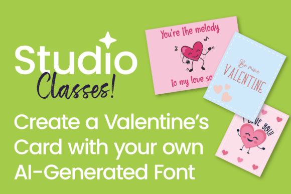 Craft a Valentine's Card with Your Custom AI Font