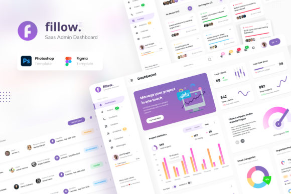 Fillow: A Modern Dashboard Template for SaaS & Projects