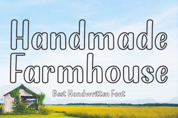 Handmade Farmhouse Outline: A Font with Heart and Soul