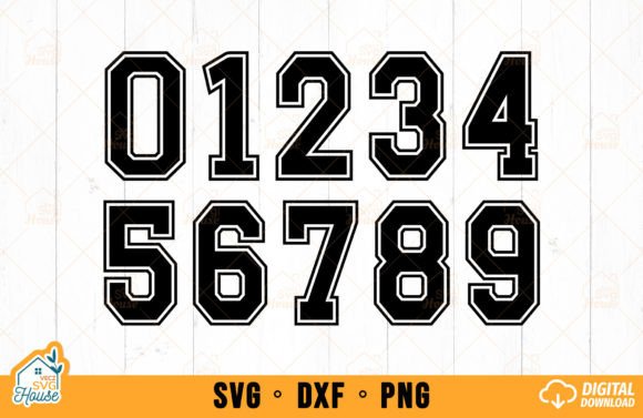 Sports Jersey Font Numbers SVG: The Athlete's Typeface for Your Designs