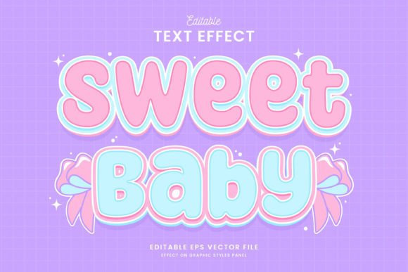Sweet Baby Pastel Color Text Effect: A Dreamy Design Asset