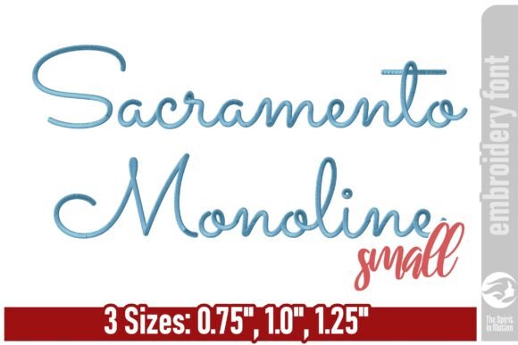 Timeless Script: Crafting with Sacramento Monoline Embroidery Font